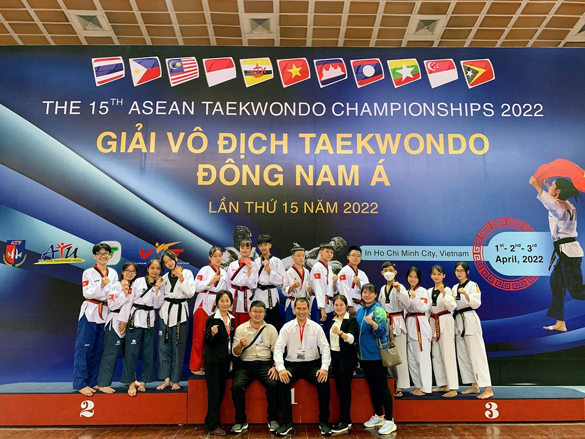 Đoàn VĐV của tỉnh Bà Rịa-Vũng Tàu đã thi đấu thành công tại Giải vô địch Taekwondo Đông Nam Á năm 2022.