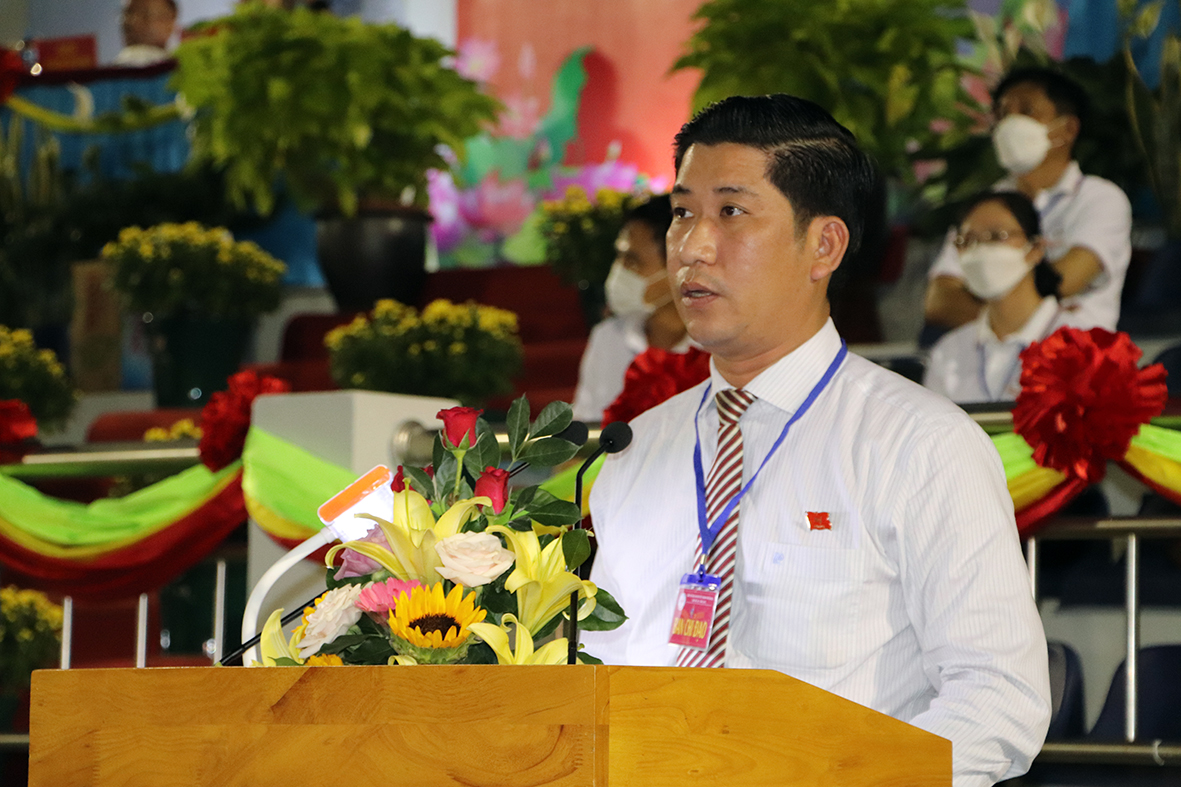 Ông Đặng Huy Quang, Phó Chủ tịch UBND TP. Bà Rịa phát biểu khai mạc Đại hội.