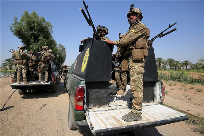 Lực lượng an ninh Iraq tham gia chiến dịch truy quét các tay súng thuộc tổ chức Nhà nước Hồi giáo (IS) tự xưng tại Tarmiyah, phía Bắc thủ đô Baghdad.