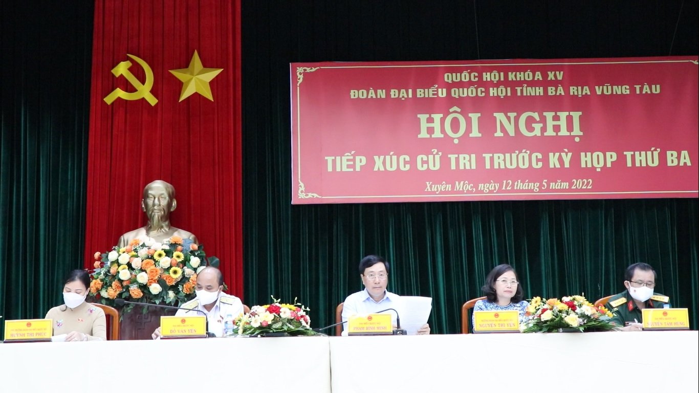 Đoàn ĐBQH tỉnh tiếp xúc cử tri huyện Xuyên Mộc.
