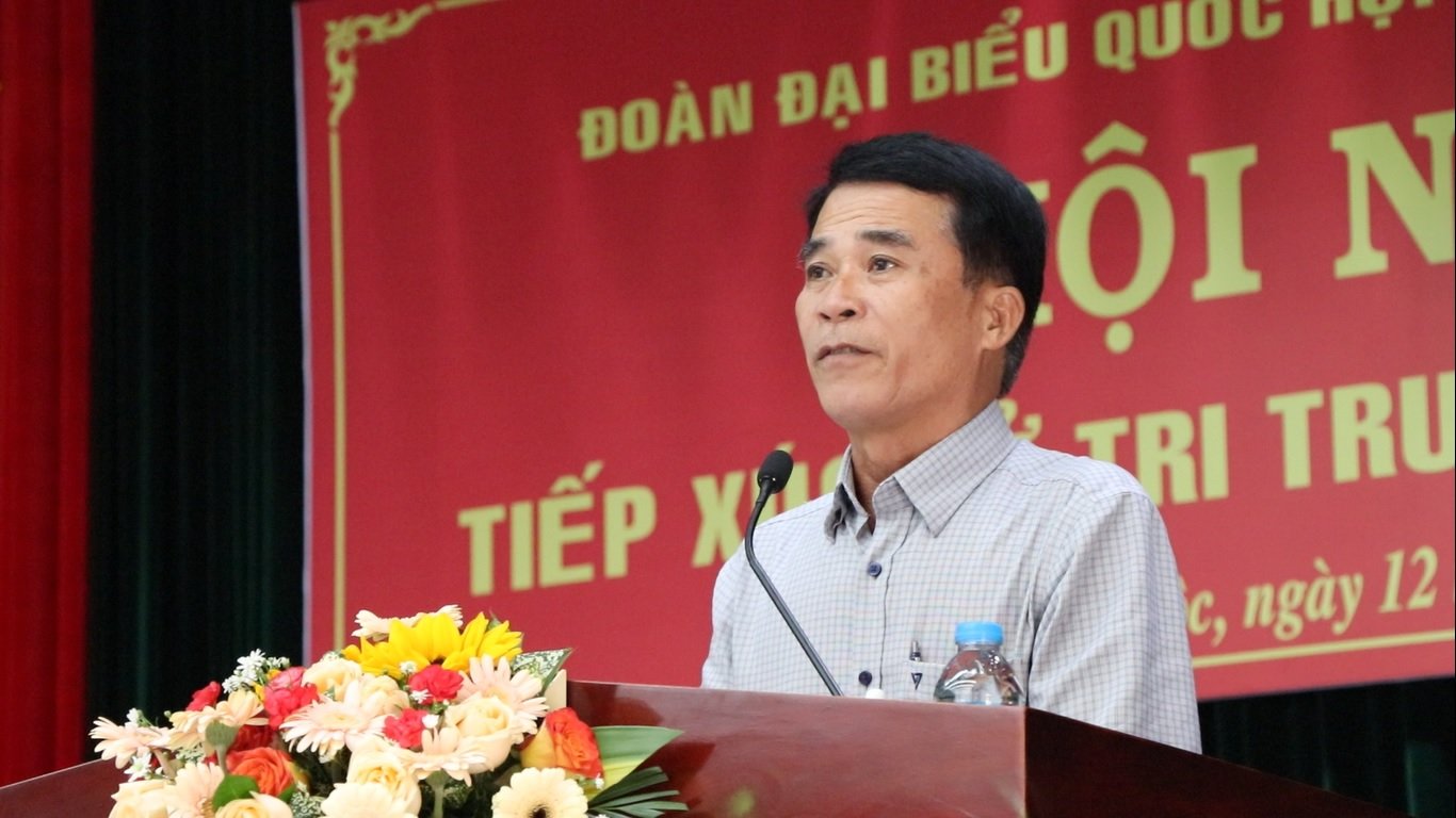 Cử tri Trần Huy Quyền (xã Hòa Bình) kiến nghị đẩy nhanh tiến độ triển khai dự án đường cao tốc Biên Hòa - Vũng Tàu.