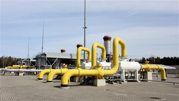 Đường ống dẫn khí đốt liên kết Ba Lan-Litva tại Jauniunai (Litva), được khánh thành ngày 5/5/2022.