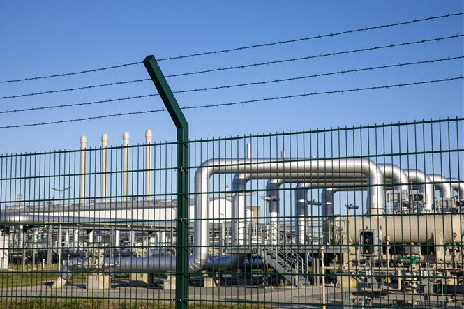 Hệ thống đường ống dẫn khí trên đất liền từ Nga sang Đức Nord Stream 2 ở Lubmin, Đông Bắc Đức.