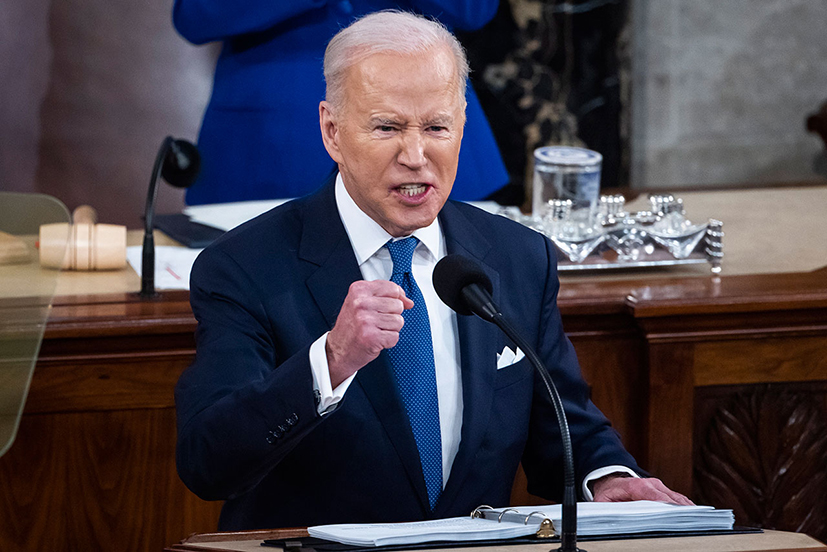 Tổng thống Mỹ Joe Biden phát biểu trước Quốc hội.