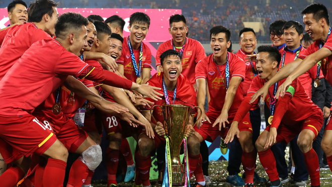 Đội tuyển Việt Nam đặt mục tiêu đòi lại ngôi vô địch AFF Cup từ tay Thái Lan. Ảnh: AFF