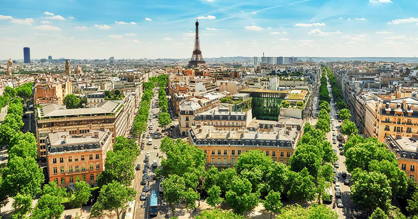 Thủ đô Paris rợp bóng cây xanh.