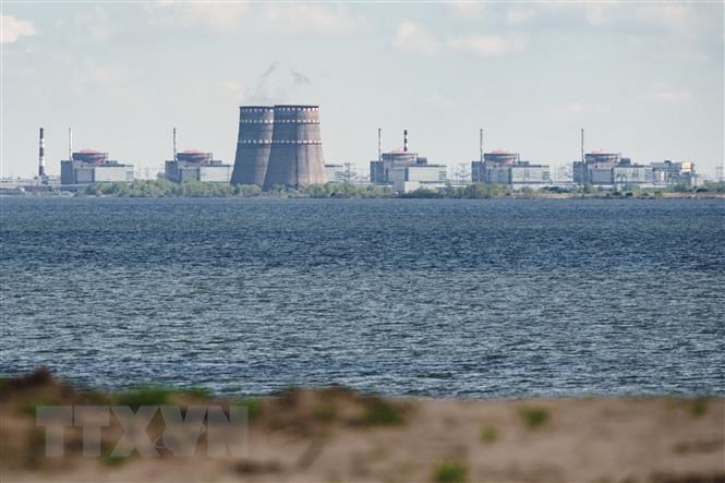 Toàn cảnh nhà máy điện hạt nhân Zaporizhzhia ở Enerhodar, miền Đông Ukraine.