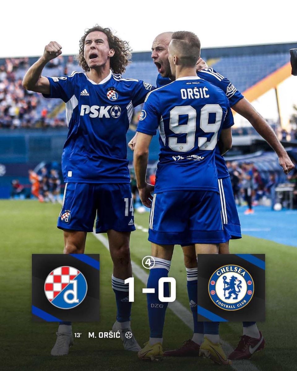 Chelsea thất thủ trên sân của Dinamo Zagreb.