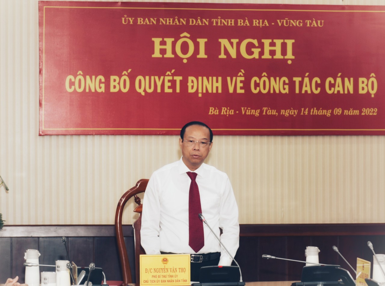 Ông Nguyễn Văn Thọ, Chủ tịch UBND tỉnh phát biểu giao nhiệm vụ.
