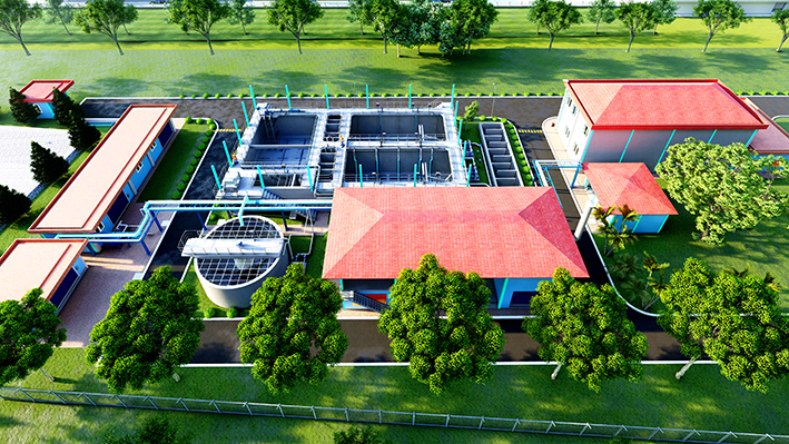 Mô hình dự án nhà máy thu gom và xử lý nước thải Côn Đảo.