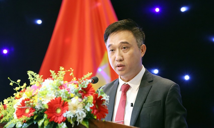 Ông Đặng Minh Thông- Phó Chủ tịch UBND tỉnh Bà Rịa-Vũng Tàu phát biểu chào mừng Hội nghị