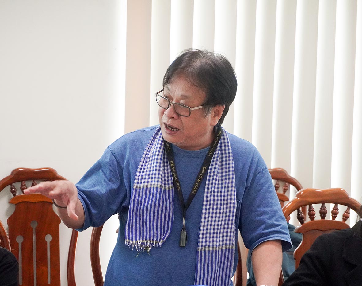 Đạo diễn, NSƯT Lê Thuỵ trình bày kịch bản đường dây lễ khai mạc Lễ hội.
