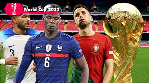 Paul Pogba, Diogo Jota và nhiều ngôi sao khác sẽ phải theo dõi VCK World Cup 2022 qua tivi.
