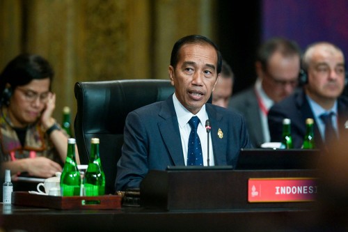 Tổng thống Indonesia Joko Widodo phát biểu tại Hội nghị thượng đỉnh G20.