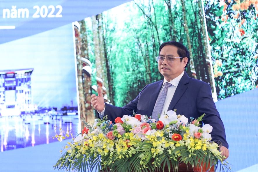 Thủ tướng Chính phủ Phạm Minh Chính phát biểu chỉ đạo tại hội nghị.