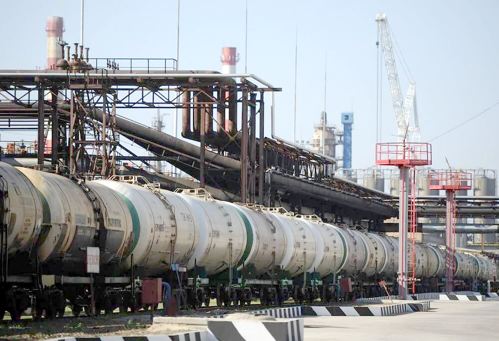Một cơ sở lọc dầu của Tập đoàn Gazprom, Nga.