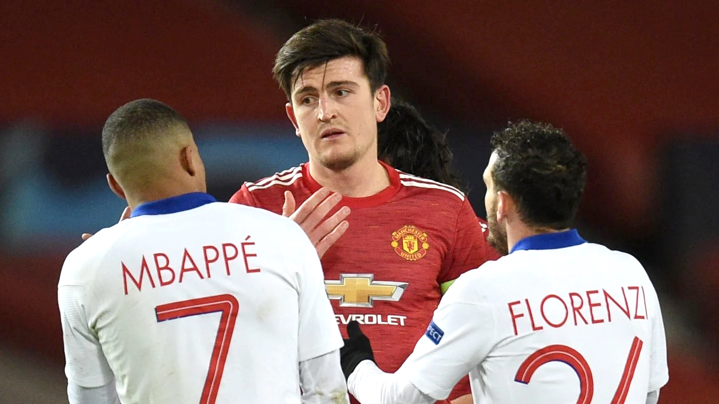 Maguire từng đối đầu Mbappe ở cấp CLB nhưng không để lại nhiều dấu ấn.