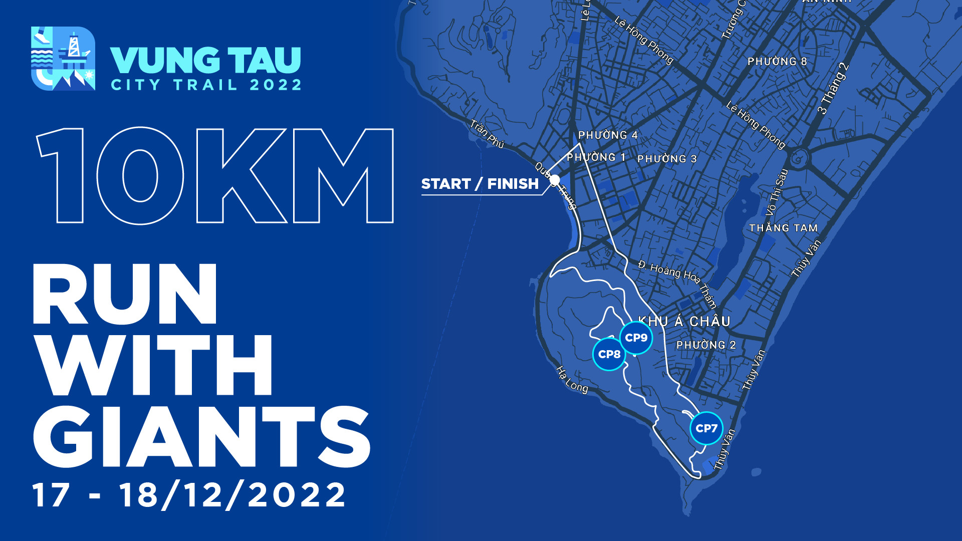 Poster giải chạy “Vung Tau City Trail lần 1 năm 2022”.