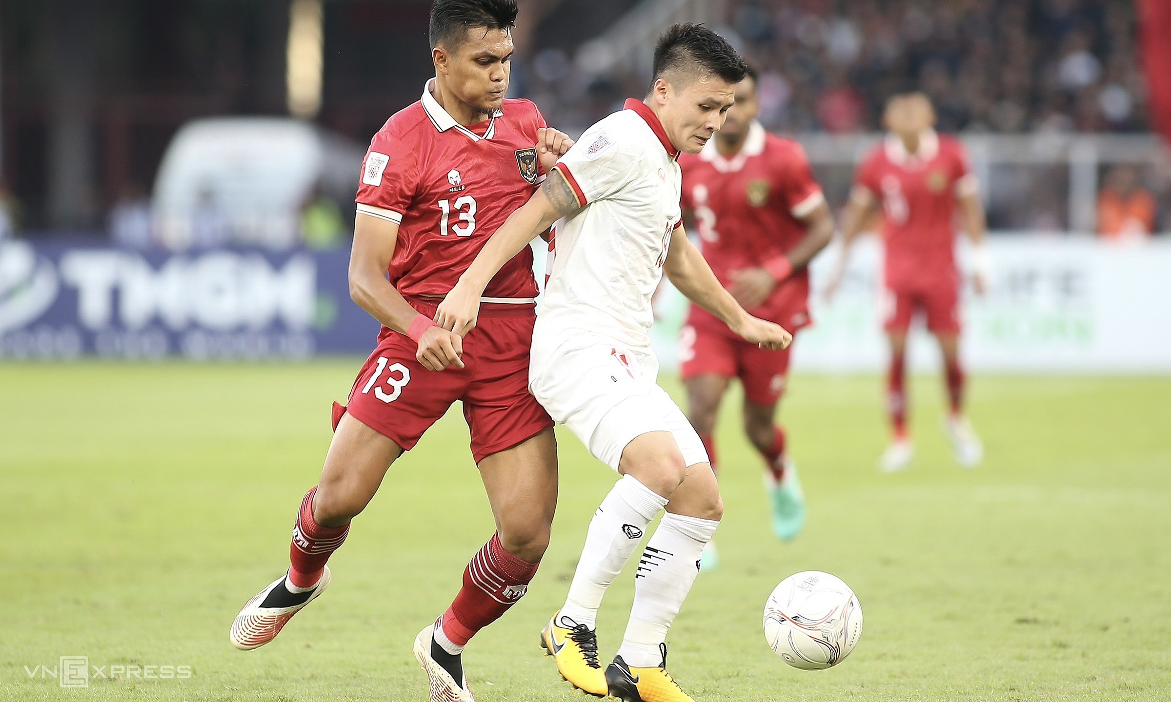 Quang Hải và các đồng đội đã thi đấu nỗ lực, có được kết quả hoà trên sân khách trước Indonesia.