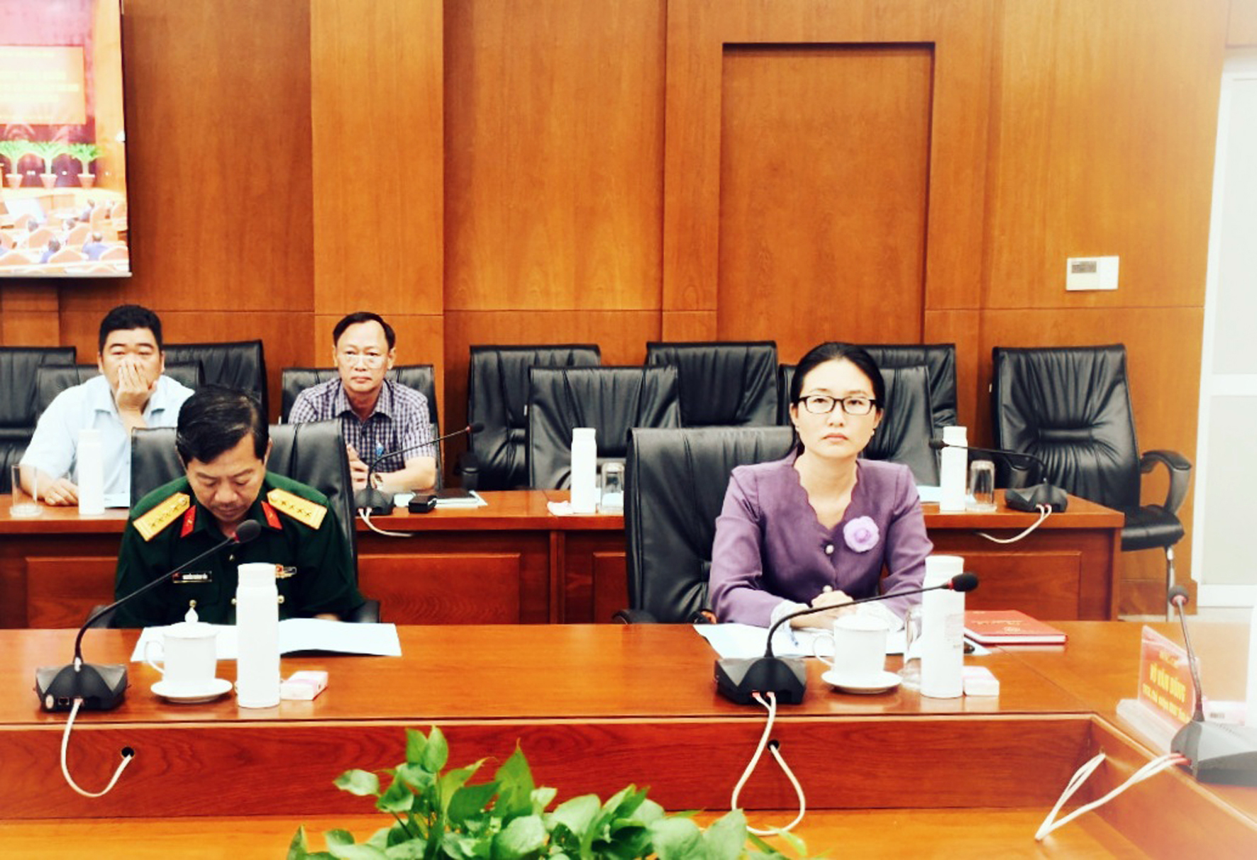 Các đại biểu tham dự hội nghị tại điểm cầu Tỉnh ủy Bà Rịa-Vũng Tàu.