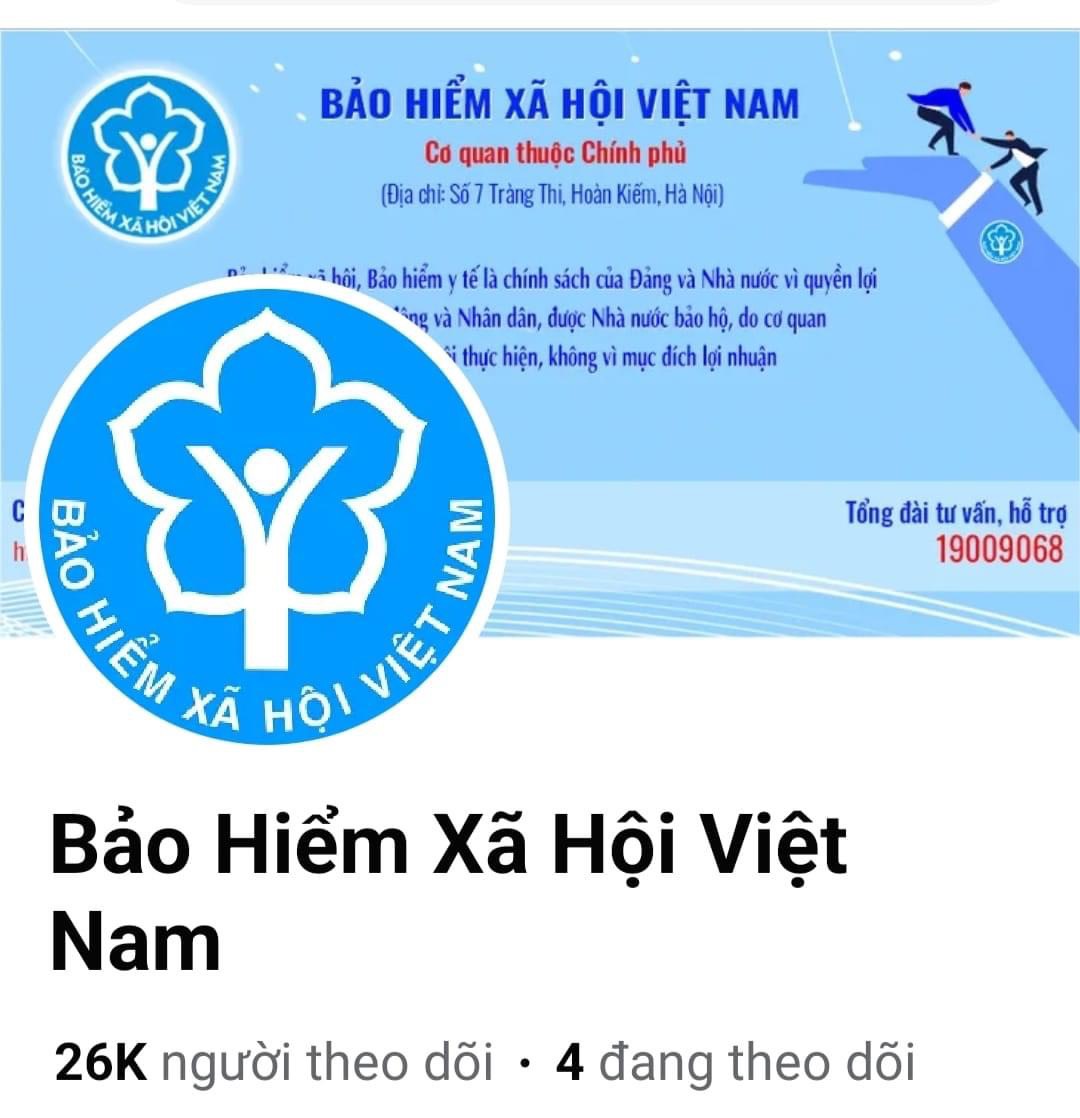 Trang Fanpage chính thức của BHXH Việt Nam.