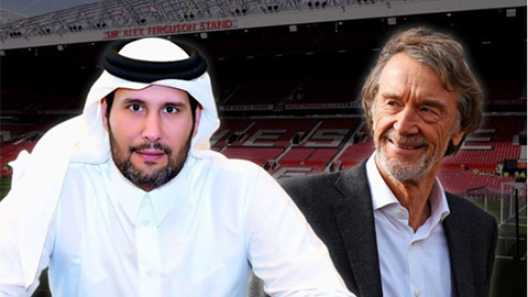 Sir Jim Ratcliffe (phải) và Ssheikh Jassim bin Hamad al-Thani