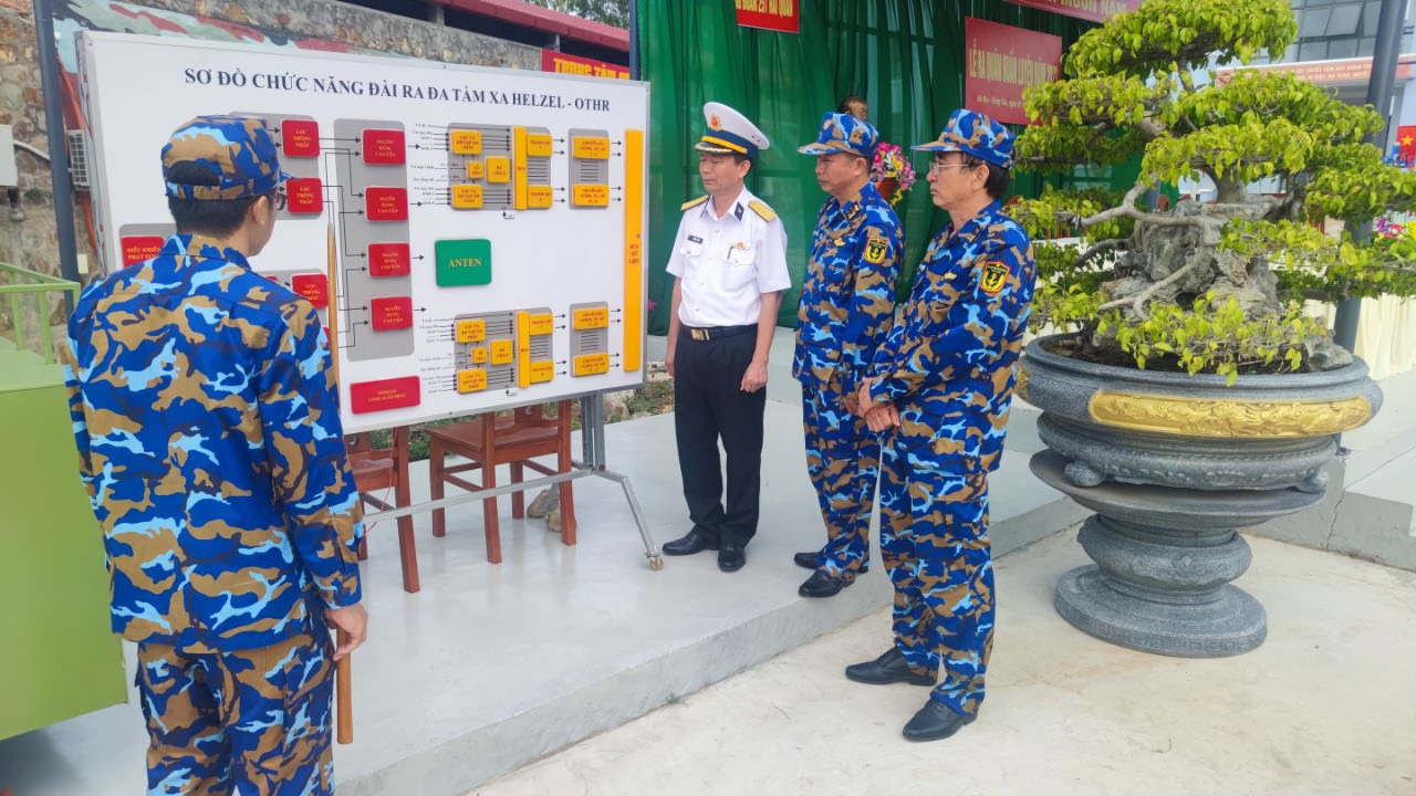 Cán bộ Trung đoàn 251 giới thiệu phần mềm mô phỏng radar tầm xa HELZEL-OTHR.