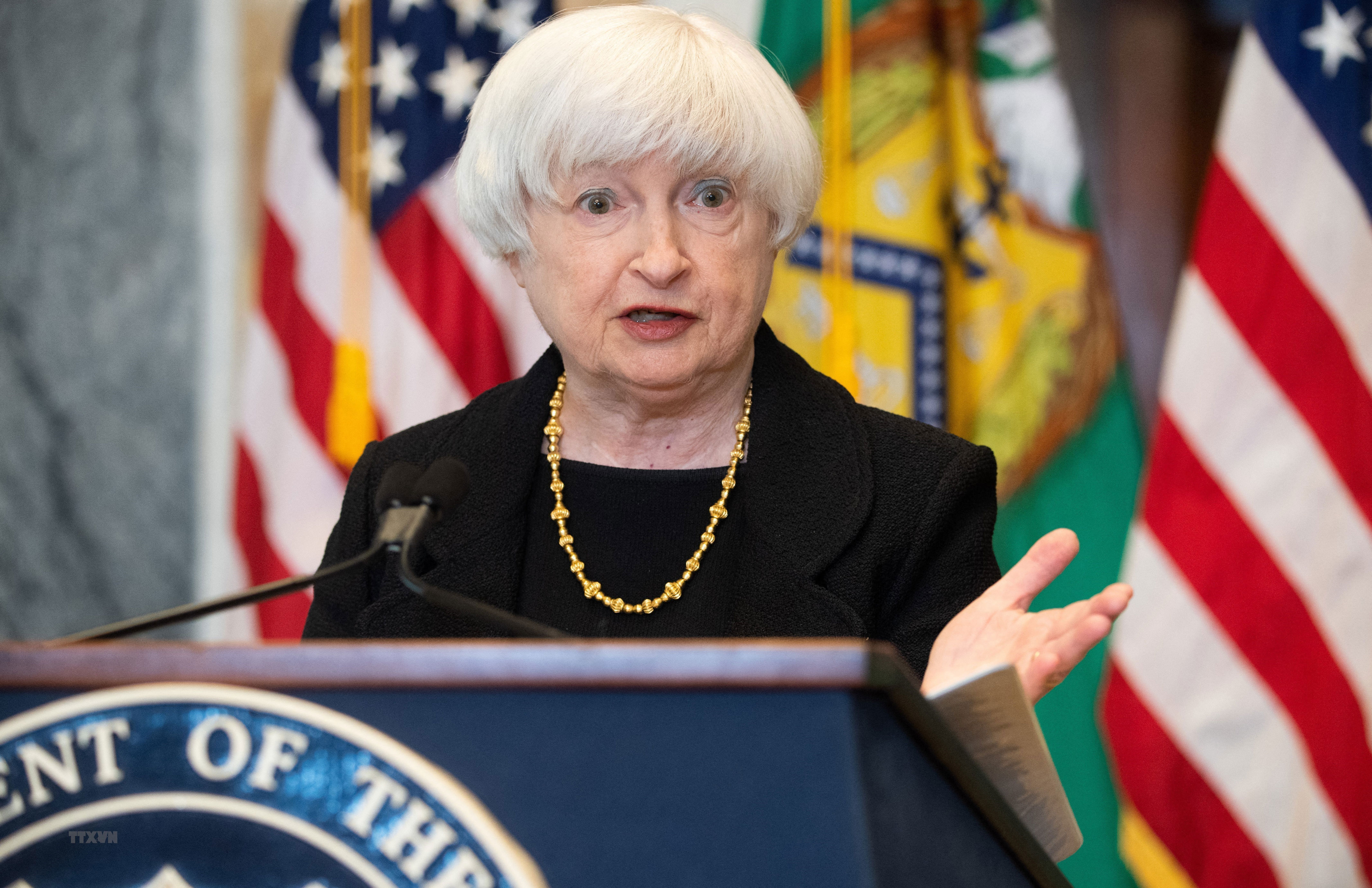 Bộ trưởng Tài chính Mỹ Janet Yellen phát biểu  tại Washington, DC, Mỹ.