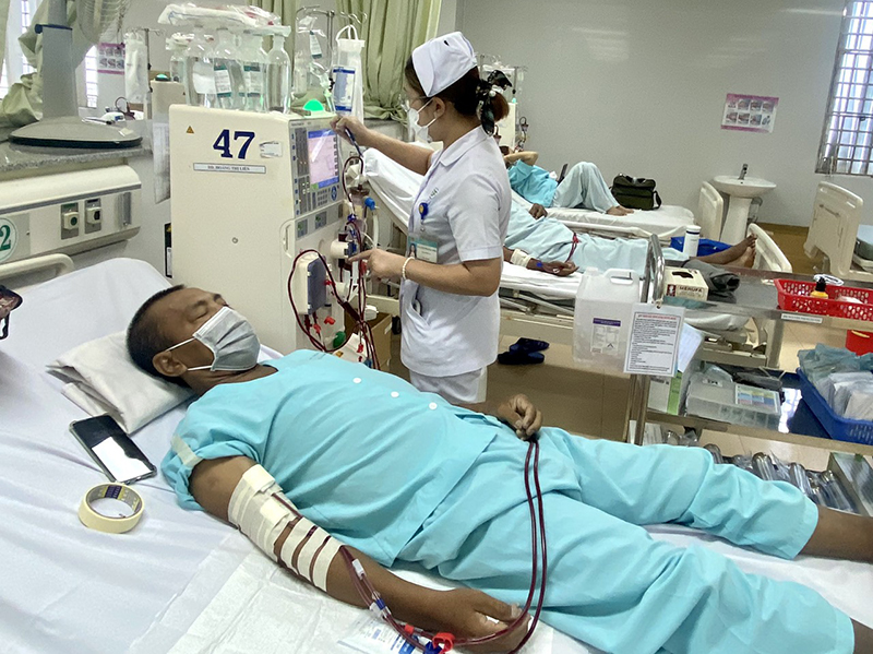 Bệnh nhân chạy thận nhân tạo tại Bệnh viện Bà Rịa