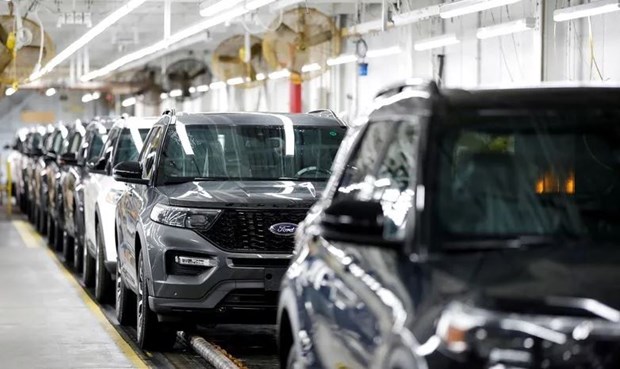 Những mẫu xe Ford Explorer 2020 tại Nhà máy lắp ráp Chicago của Ford ở Chicago, Illinois, Mỹ.
