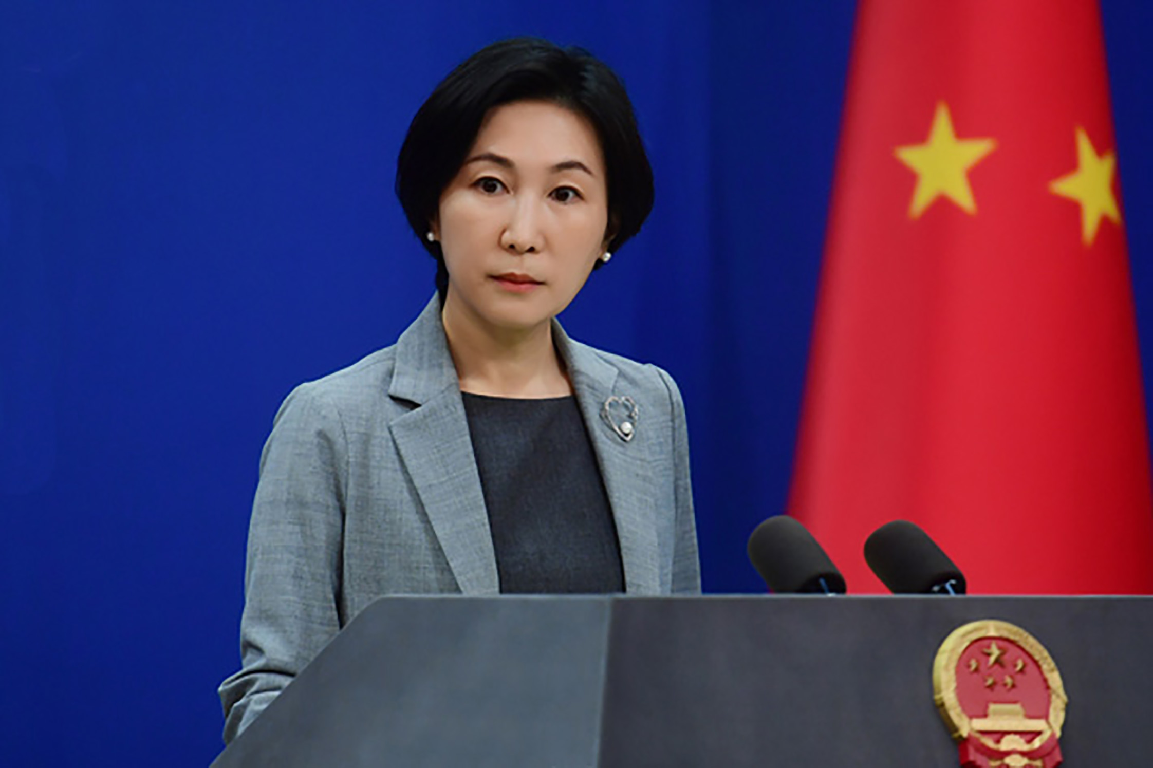 Người phát ngôn Bộ Ngoại giao Trung Quốc Mao Ninh phát biểu tại cuộc họp báo ở Bắc Kinh.
