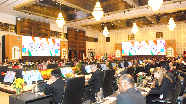 Thủ tướng Ấn Độ Narendra Modi phát biểu tại phiên họp các Bộ trưởng Năng lượng Nhóm G20 tổ chức tại Panaji.