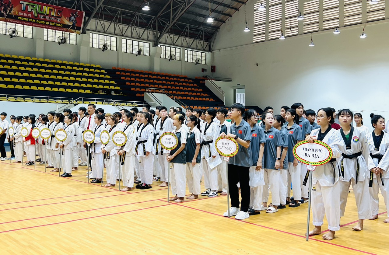 Các đoàn tham dự Giải Taewondo tỉnh mở rộng 2023 