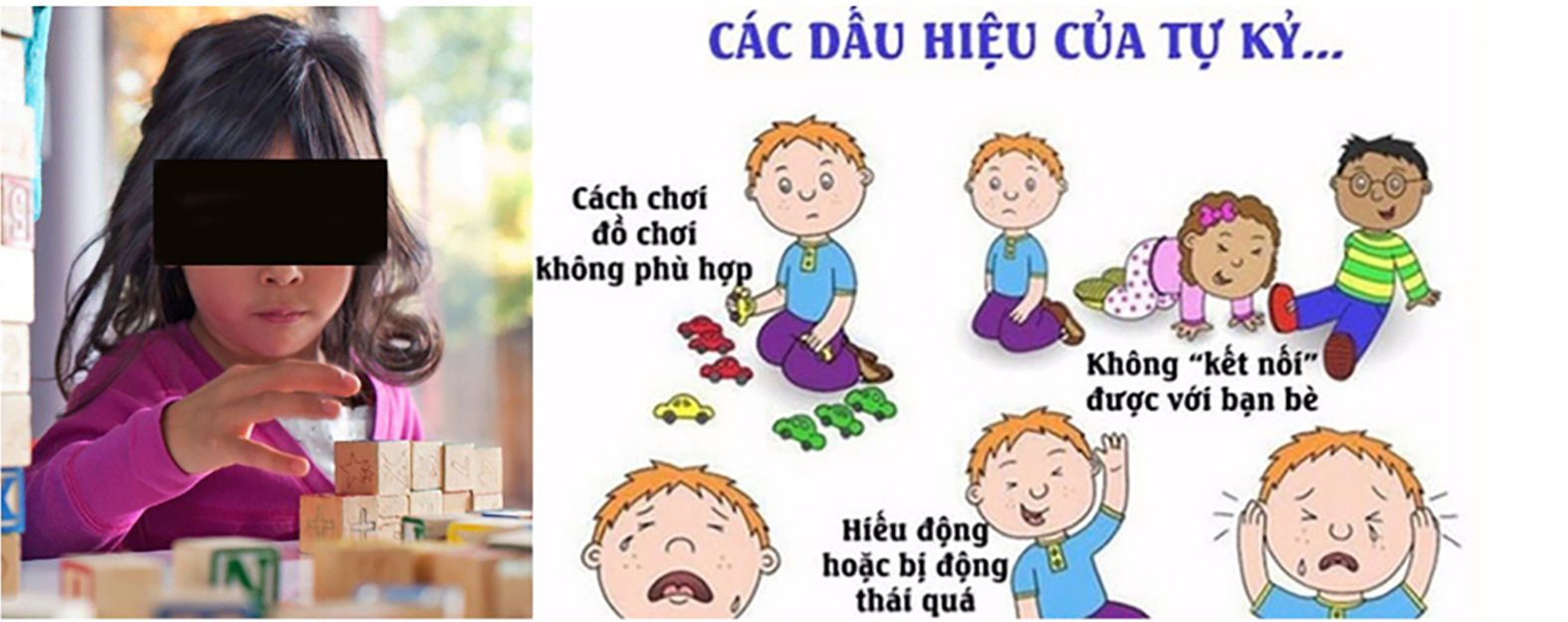 Trẻ tự kỷ thường chơi một mình. Nếu có bạn đến để cùng chơi, trẻ phản ứng bằng cách bỏ đi chỗ khác