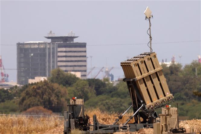 Hệ thống phòng không Iron Dome (Vòm Sắt) tại thành phố Ashdod, Israel, ngày 12/5/2023.