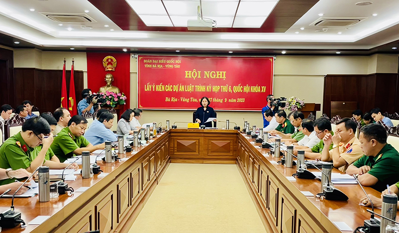 Đoàn ĐBQH tỉnh: Lấy ý kiến đối với 4 dự án Luật