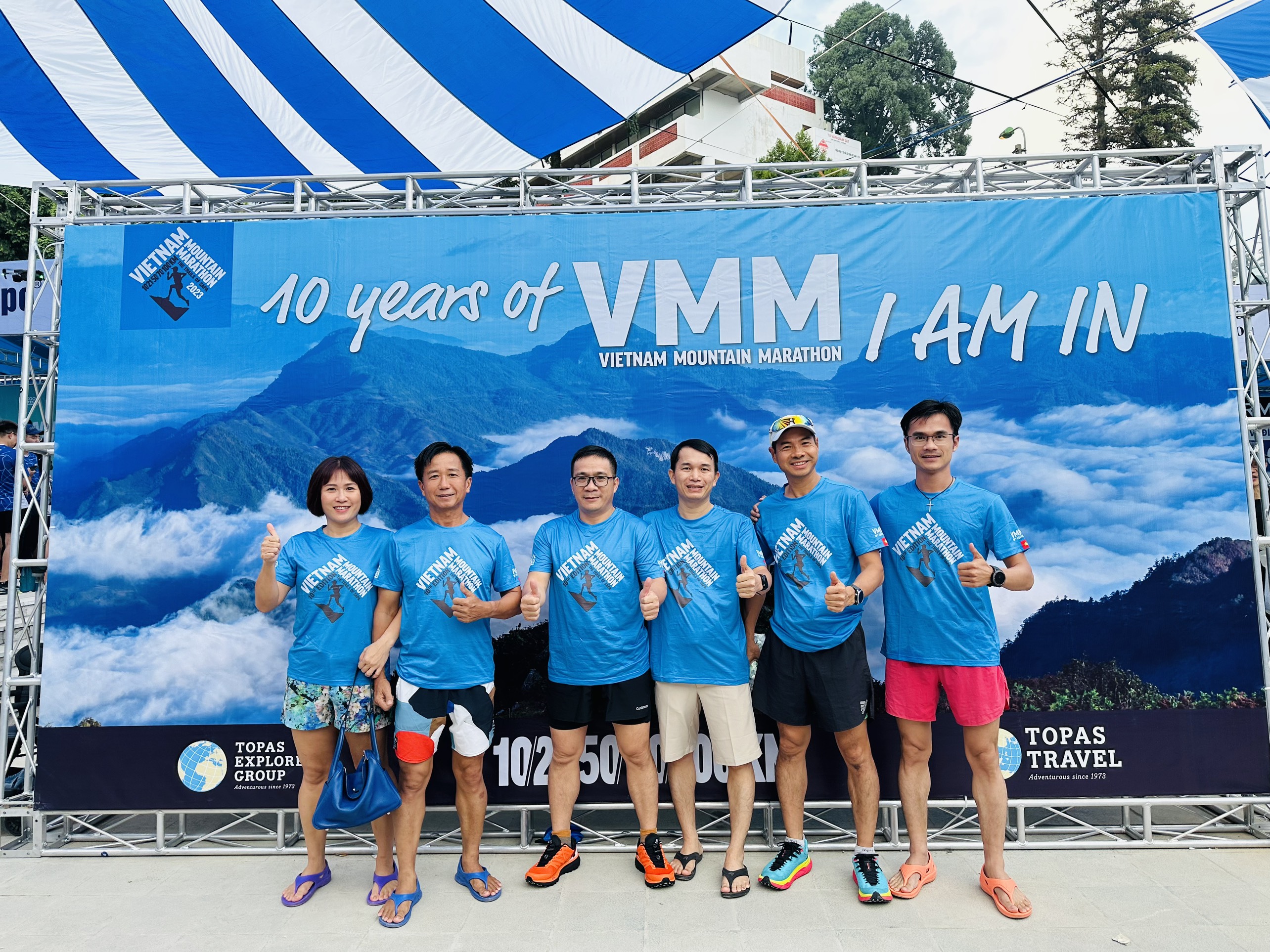 Các vận động viên của Bà Rịa - Vũng Tàu tham gia Vietnam Moutain Marathon 2023.