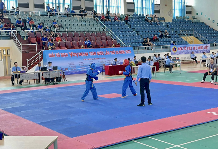 VĐV của Bà Rịa - Vũng Tàu thi đấu tại Giải vô địch Vovinam toàn quốc lần thứ 29.