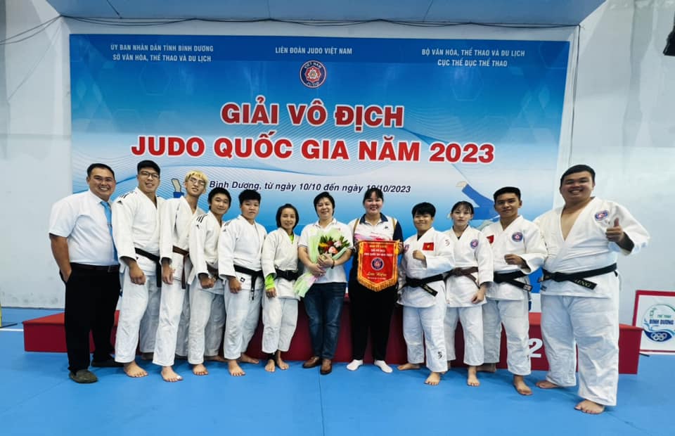 Đoàn thể thao bộ môn Judo của Bà Rịa - Vũng Tàu tham dự Giải Judo quốc gia năm 2023.