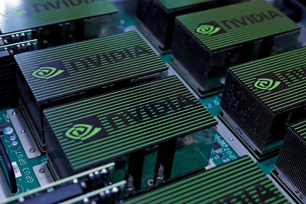 Chip trí tuệ nhân tạo tiên tiến do Nvidia sản xuất.