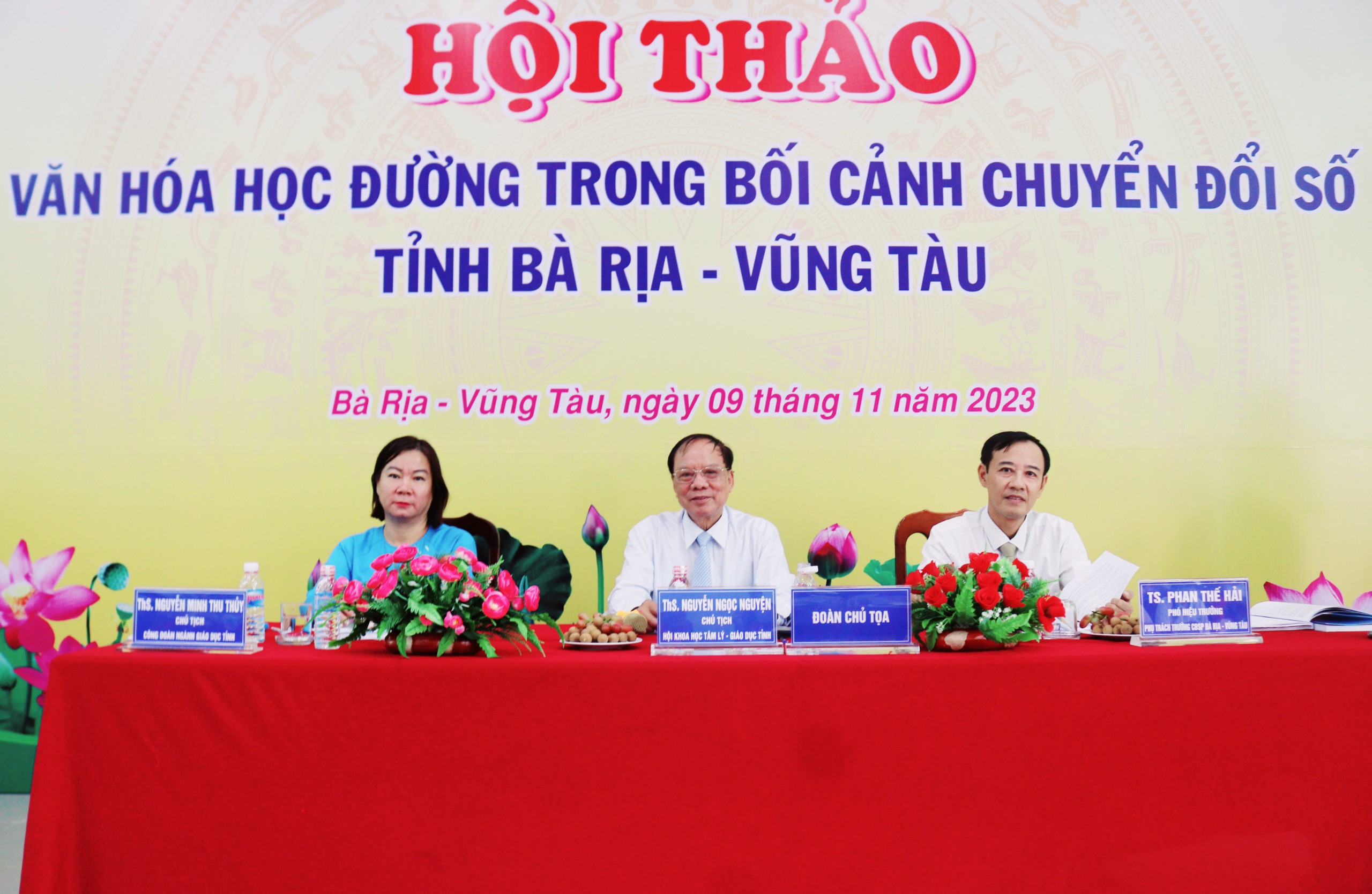 Hội Khoa học Tâm lý – Giáo dục tỉnh phối hợp với Công đoàn giáo dục tỉnh và Trường CĐ Sư phạm Bà Rịa – Vũng Tàu tổ chức Hội thảo “Văn hoá học đường trong bối cảnh chuyển đổi số tỉnh Bà Rịa – Vũng Tàu”.