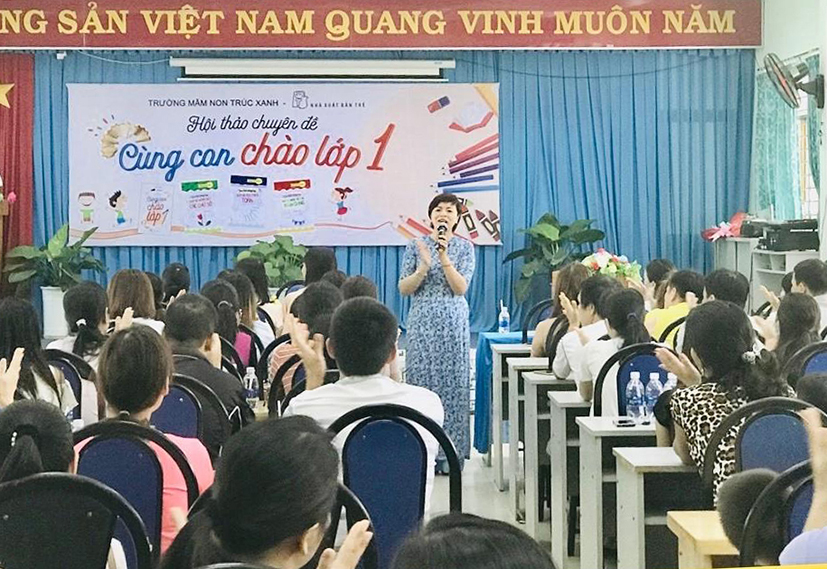 Tiến sỹ Nguyễn Thị Thúy-Giảng viên Học viện Hành chính Quốc gia Phân viện TP. Hồ Chí Minh tham gia Hội thảo tại Trường MN Trúc Xanh.