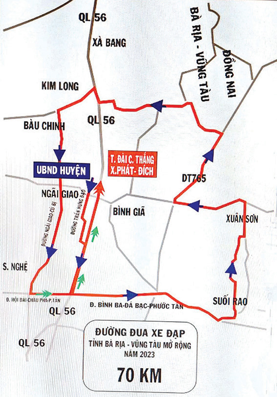 Cung đường ở cự ly 70km.