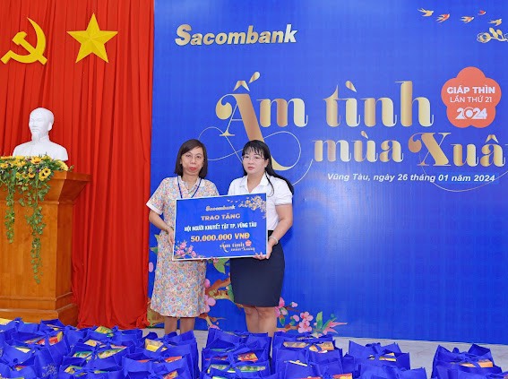 Sacombank chi nhánh Bà Rịa Vũng Tàu: Chương trình Ấm tình mùa xuân lần thứ 21