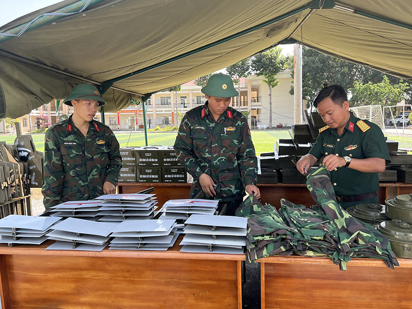 Trung đoàn Minh Đạm chuẩn bị đầy đủ cơ sở vật chất, mô hình, học cụ phục vụ huấn luyện chiến sĩ mới.