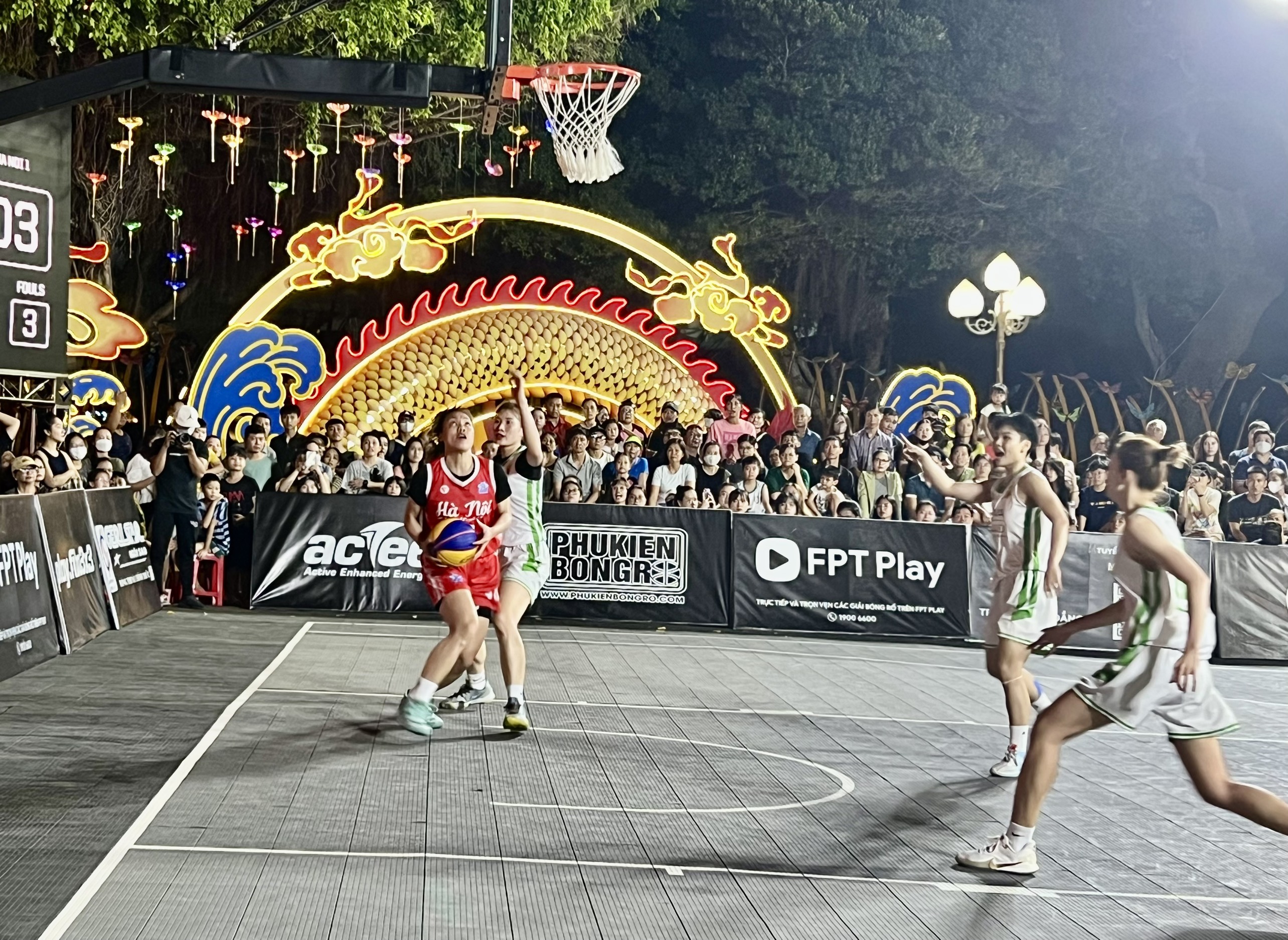 Các trận đấu diễn ra tại đêm bế mạc Giải vô địch bóng rổ 3x3 U23 uốc gia năm 2024.