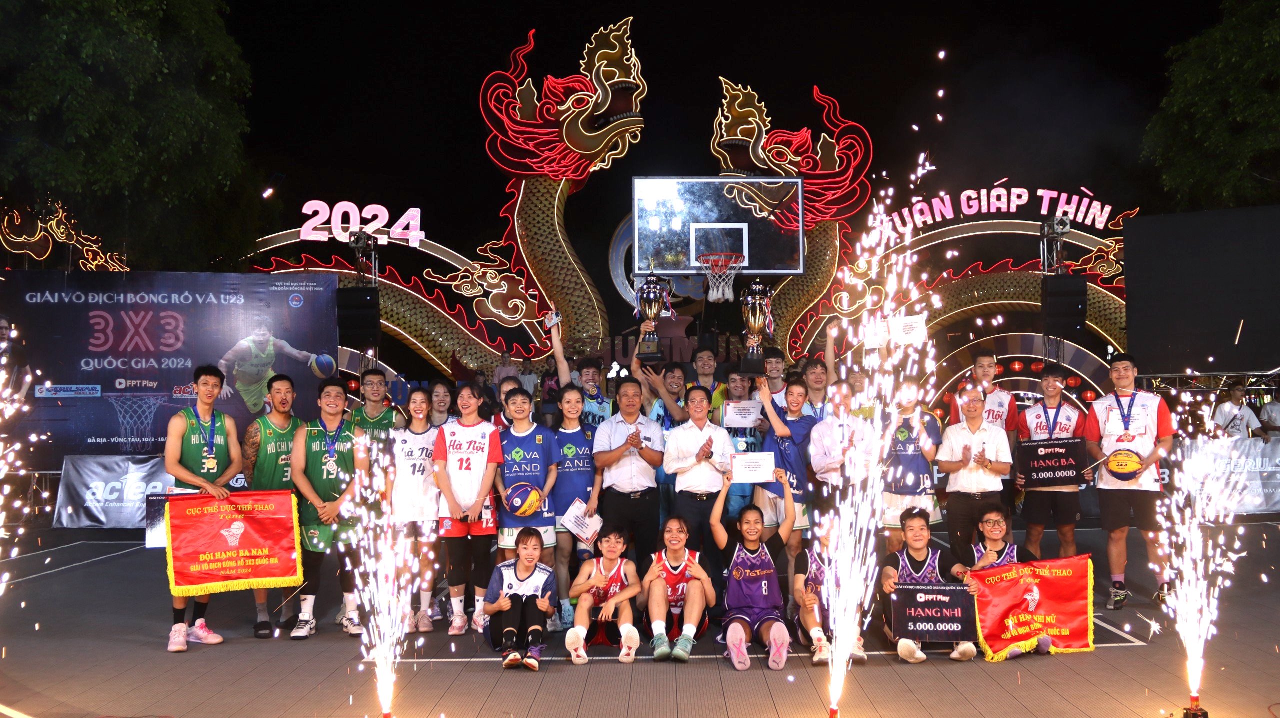 Phòng không Không quân 1 và TP. Hồ Chí Minh 1 vô địch bóng rổ 3x3 U23 Quốc gia năm 2024.