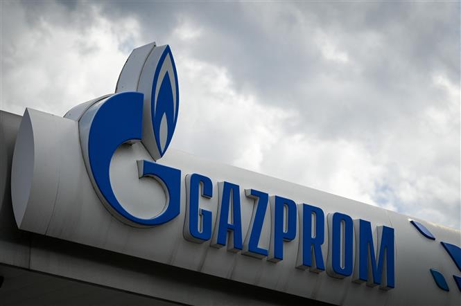 Biểu tượng tập đoàn năng lượng Gazprom.