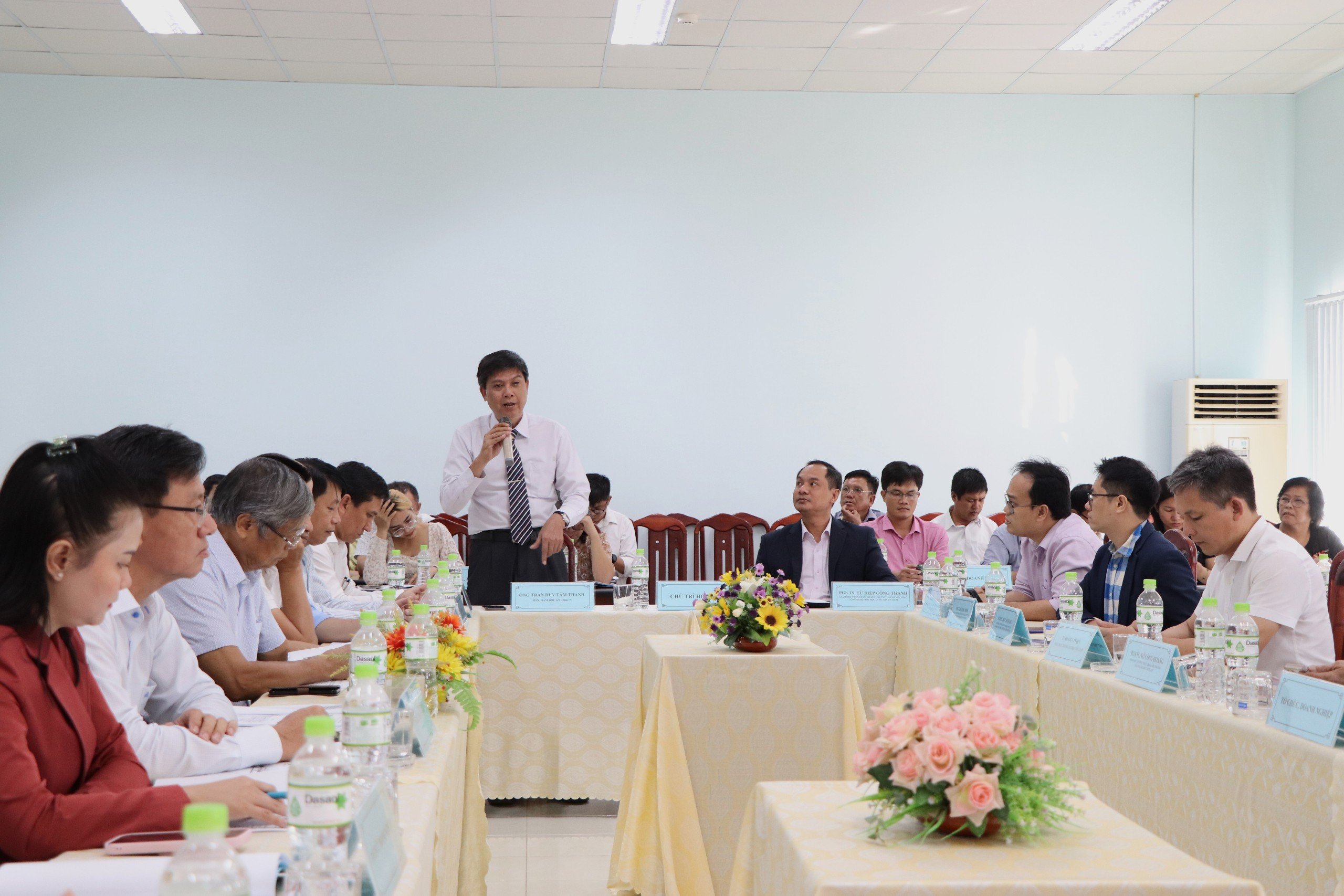 Giám đốc Sở KH-CN Trần Duy Tâm Thanh phát biểu tại hội thảo.