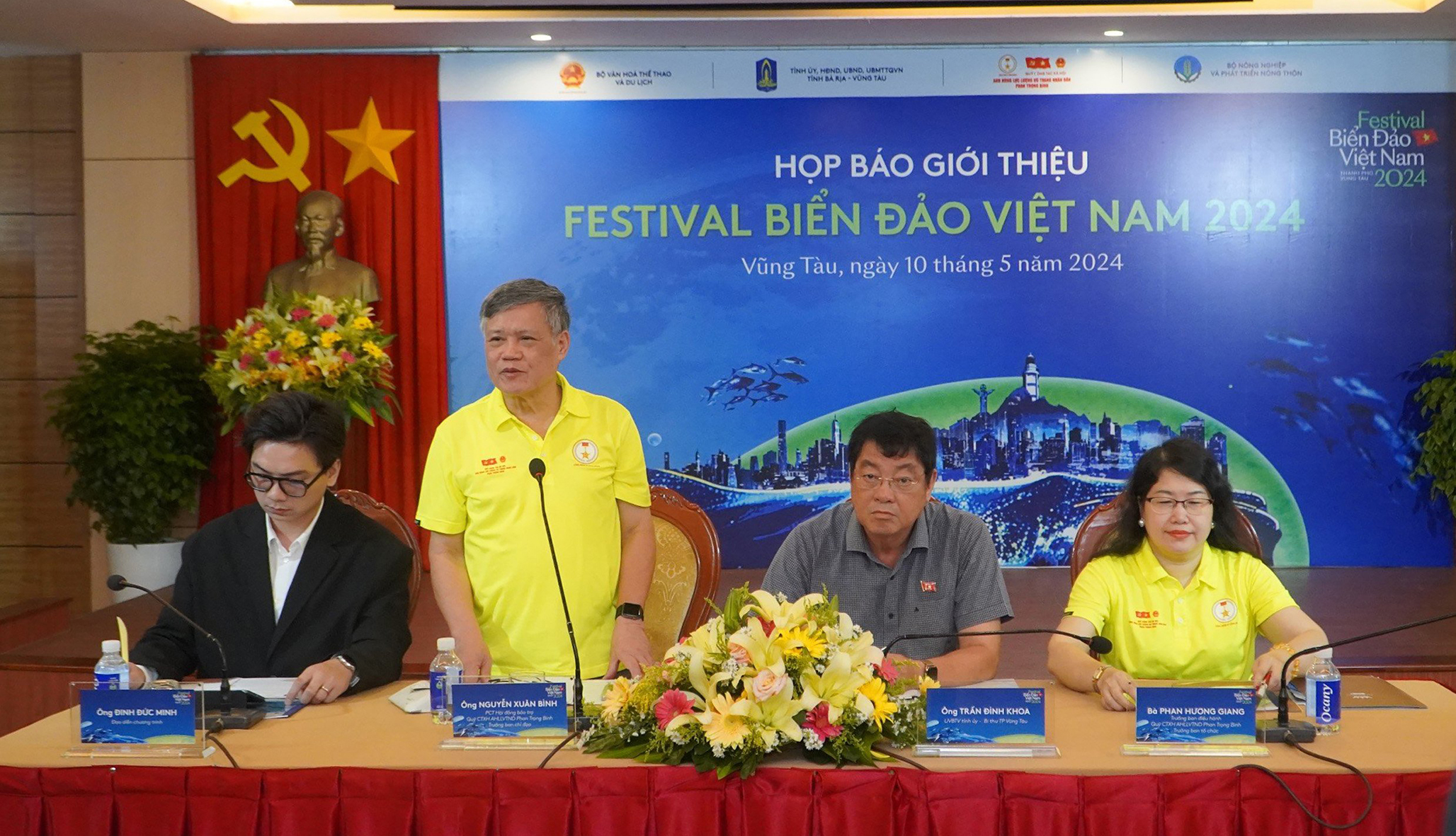 Họp báo công bố “Festival Biển đảo Việt Nam - Thành phố Vũng Tàu 2024” ngày 10/5. Ảnh: Quang Vinh.